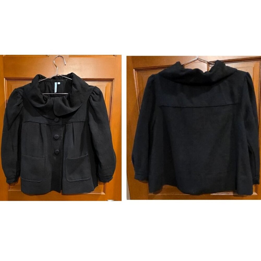 VINTAGE 100% COTTON Aquarius BRAND Jacket BLACK SIZE S
